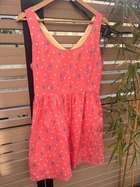 Levis Western 100% Cotton Pink Cactus Print Sundress Size M